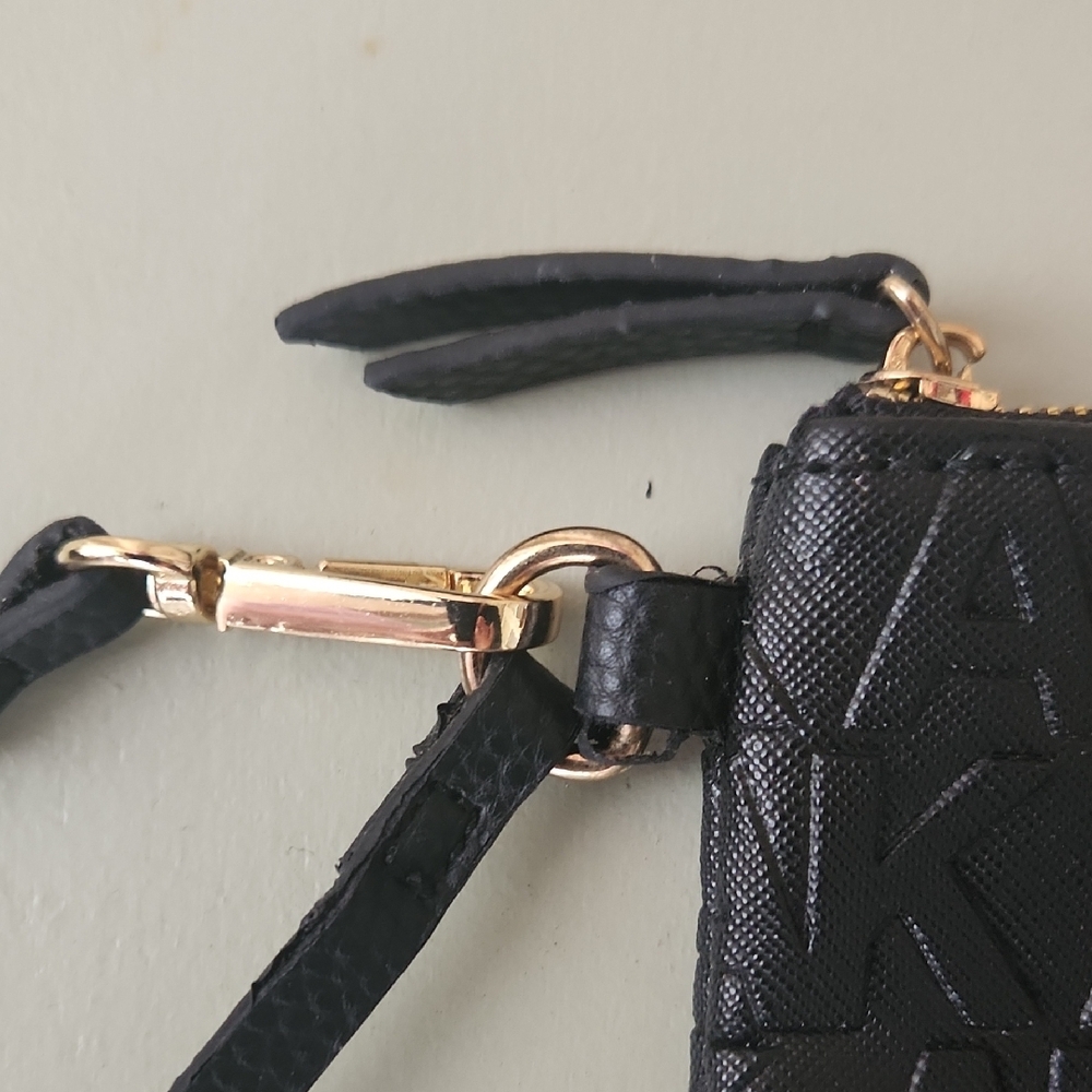 Anne Klein | Black Embossed Wristlet - Picture 2 of 5